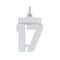 Sterling Silver Small Polished Number 17 Charm Pendant Jewerly 20mm x 8mm